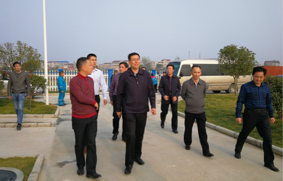 随州市市委书记陈瑞峰调研湖北随州万店镇污水处理厂