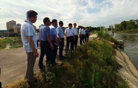 省生态环境保护督察组到淮南龙湖入湖口水质提升站检查工作